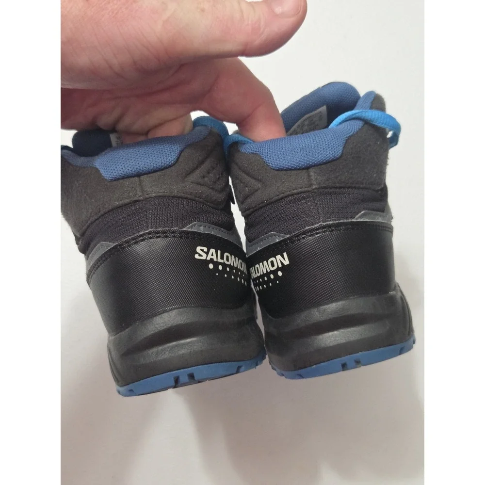 Salomon Outway Waterproof Hiking Boots ClimaSalomon Black Blue Kids Junior Sz 2